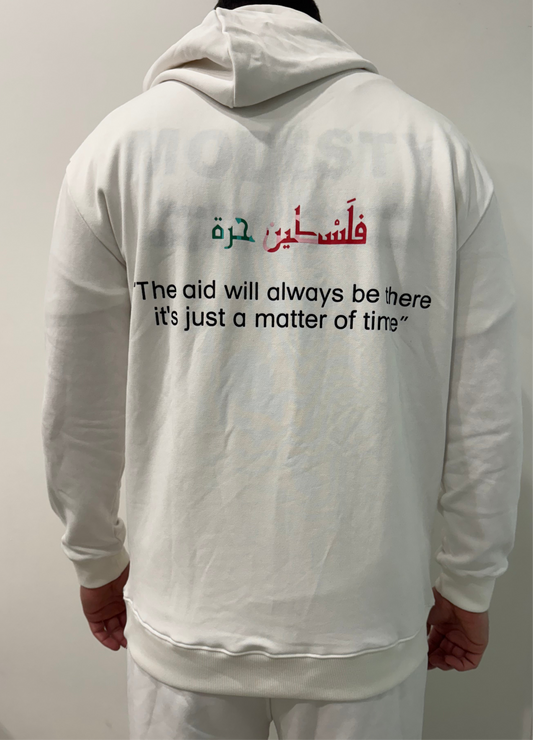 White Palestine jumper and Modesty pants